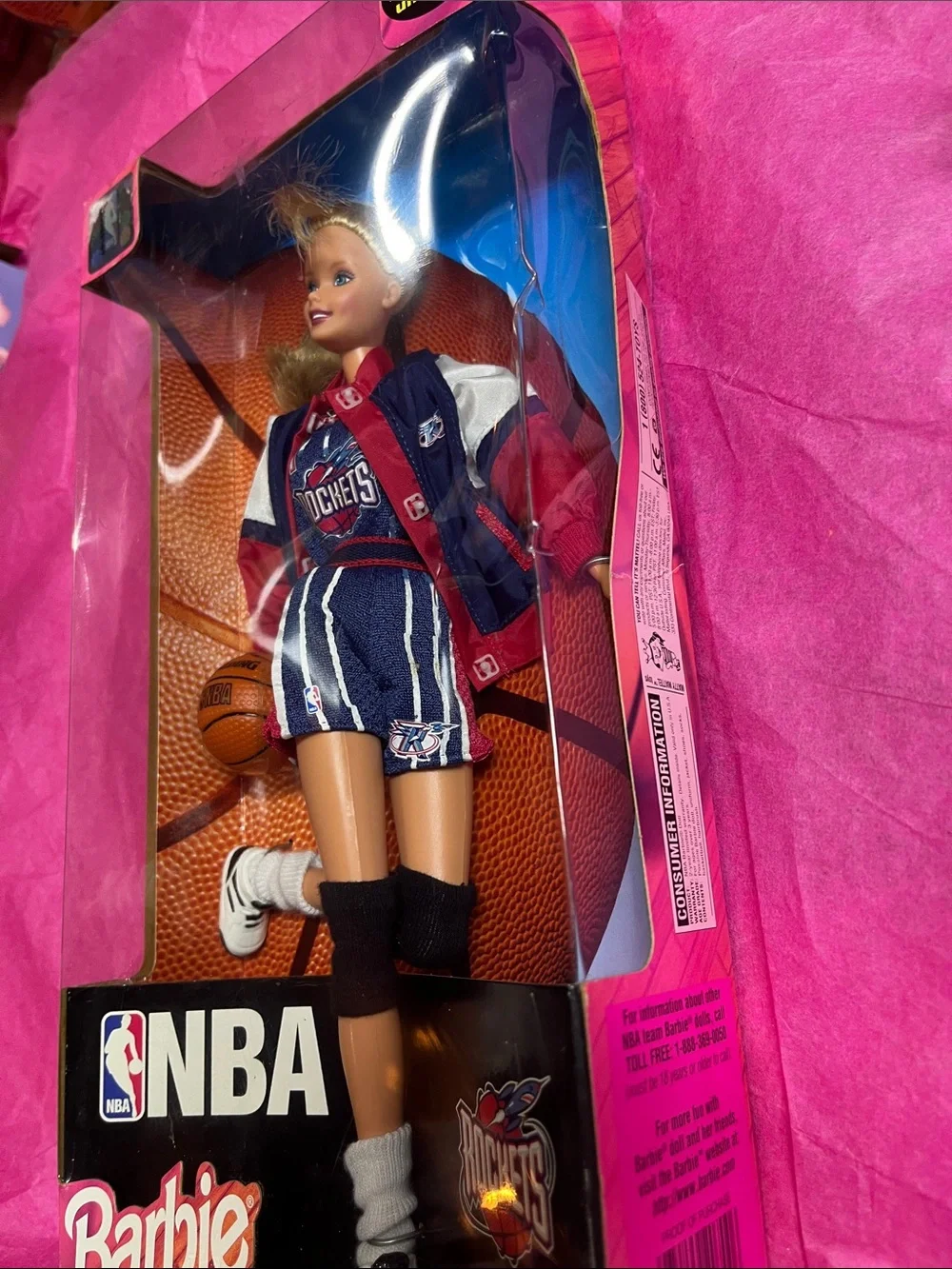 1998 Mattel NBA Barbie Houston Rockets Doll NRFB